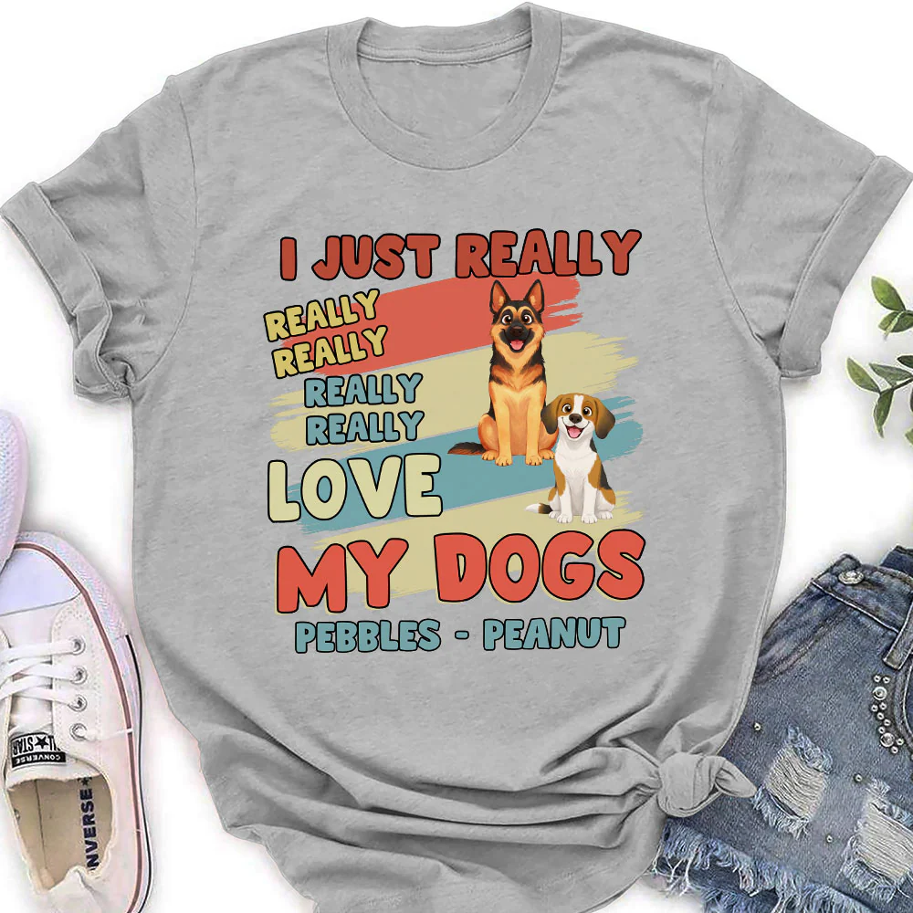 Really Really Love Storybook Dog - Personalized Custom Women's T-Shirt - Image 2