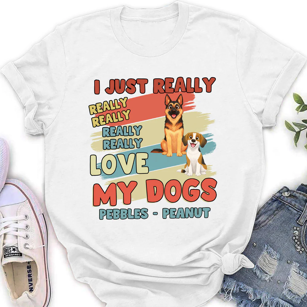 Really Really Love Storybook Dog - Personalized Custom Women's T-Shirt - Image 3