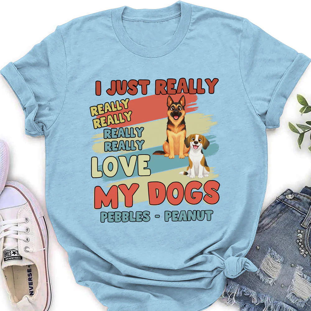 Really Really Love Storybook Dog - Personalized Custom Women's T-Shirt - Image 4