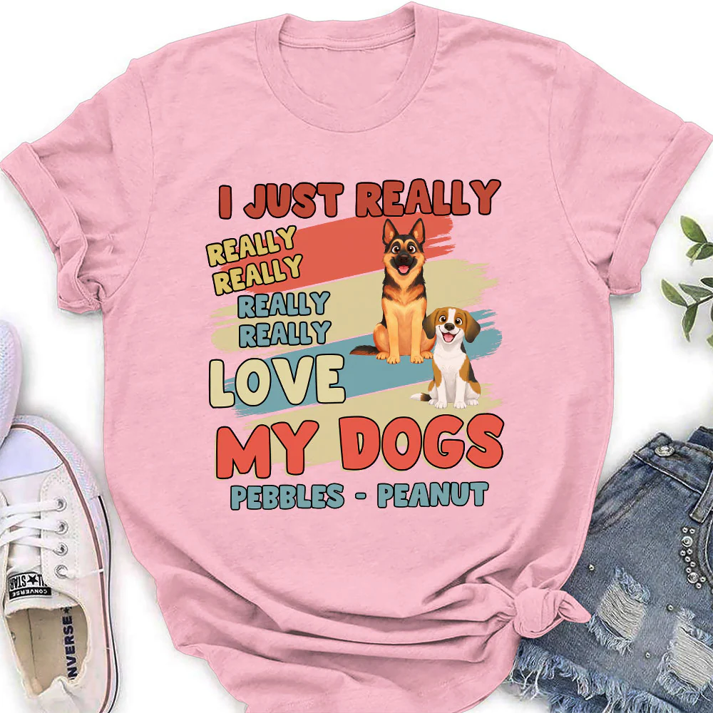 Really Really Love Storybook Dog - Personalized Custom Women's T-Shirt - Image 5