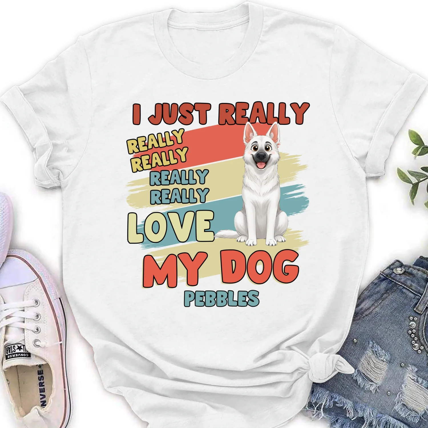 Really Really Love Storybook Dog - Personalized Custom Women's T-Shirt - Image 6