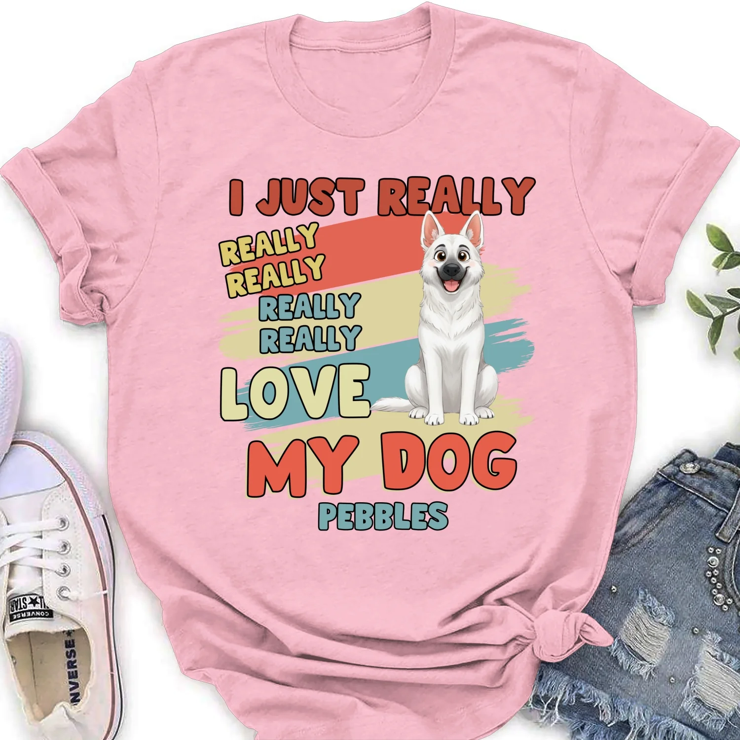 Really Really Love Storybook Dog - Personalized Custom Women's T-Shirt - Image 8
