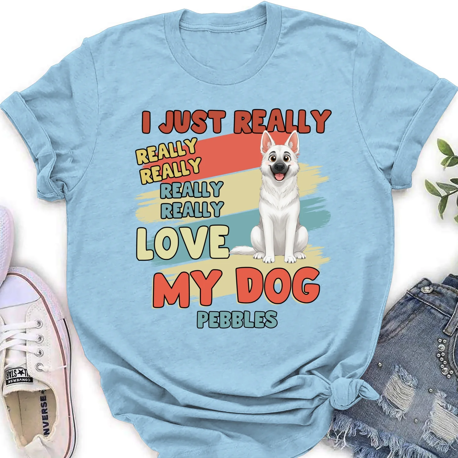 Really Really Love Storybook Dog - Personalized Custom Women's T-Shirt - Image 9
