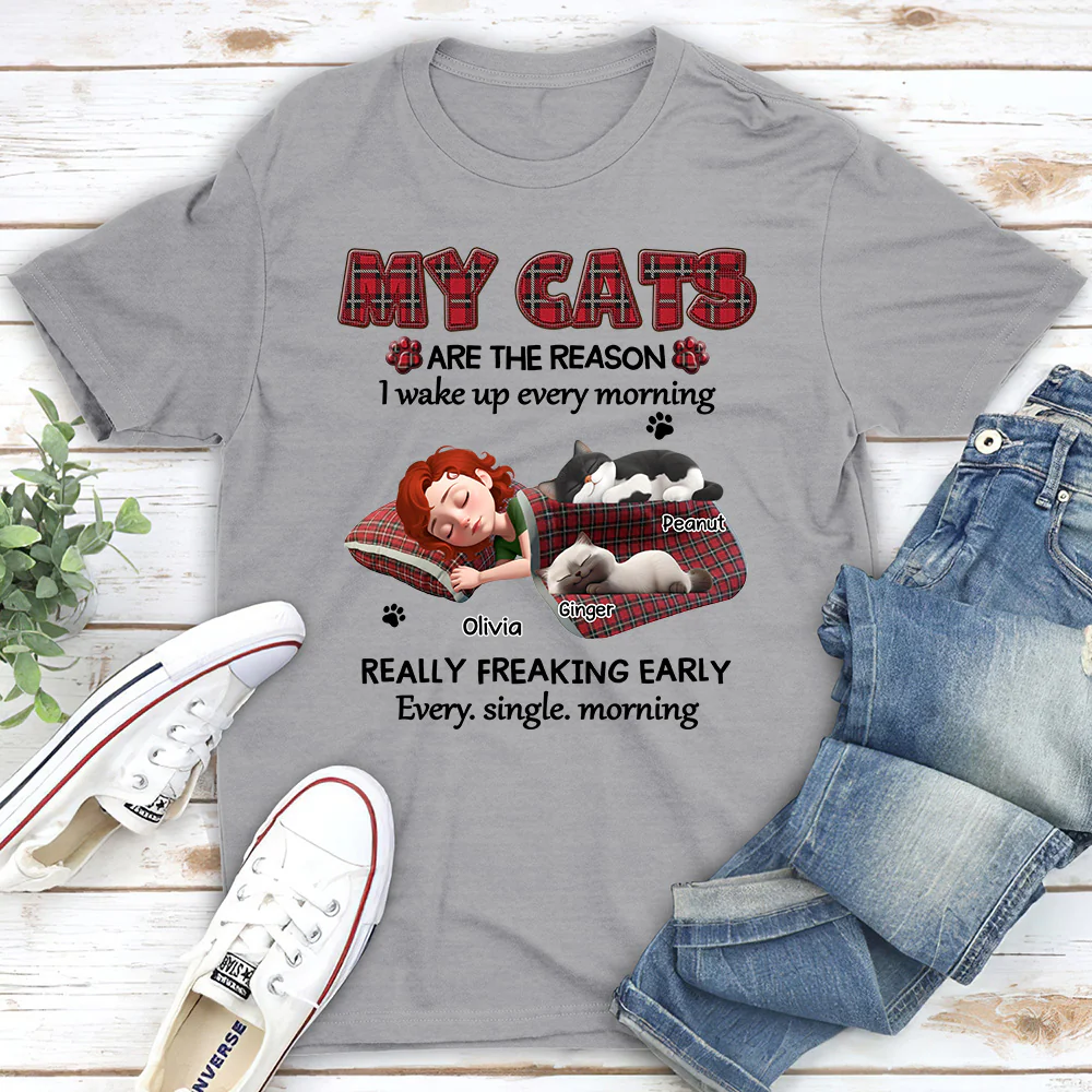 Reason Why I Wake Up - Personalized Custom Unisex T-shirt - Image 2