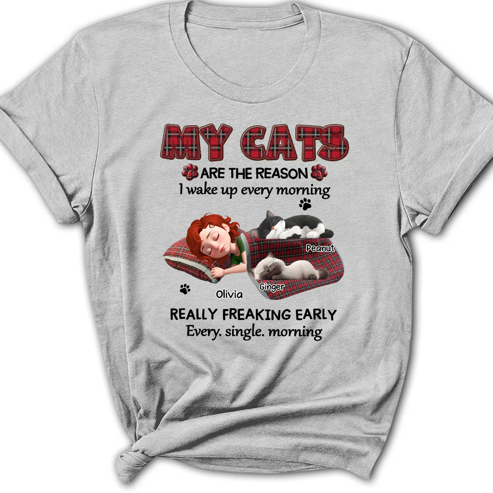Reason Why I Wake Up - Personalized Custom Women's T-Shirt