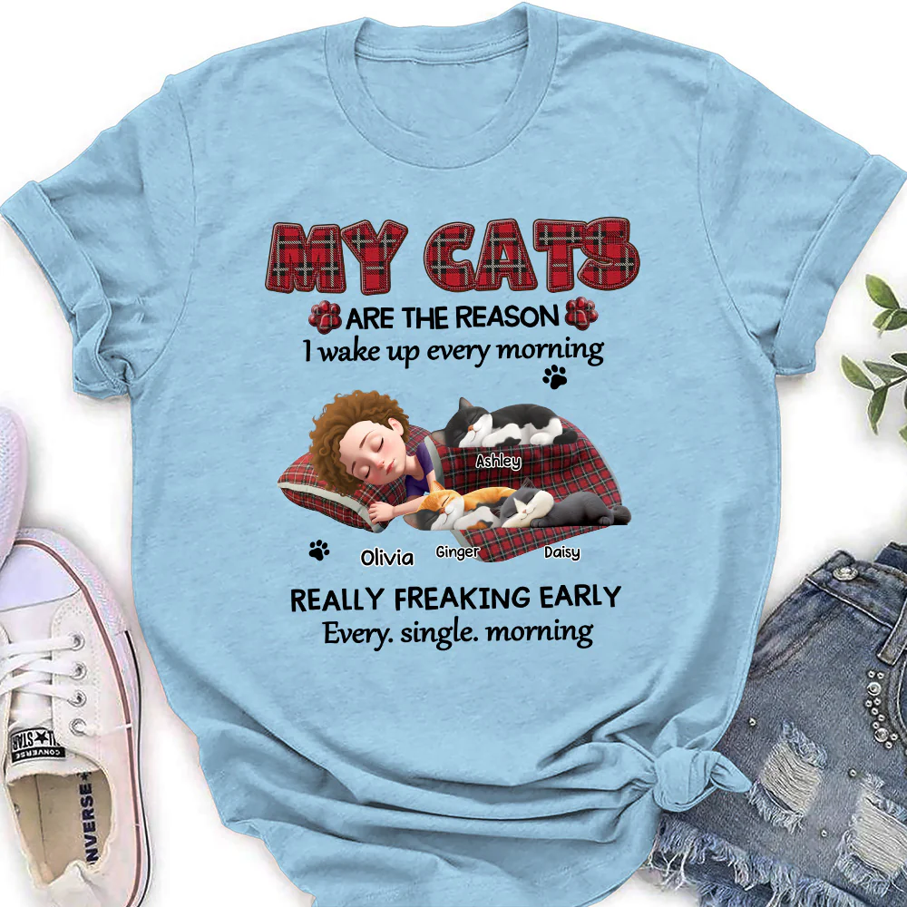 Reason Why I Wake Up - Personalized Custom Women's T-Shirt - Image 4