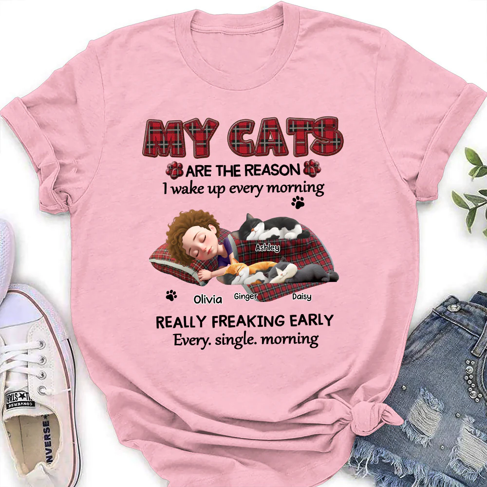 Reason Why I Wake Up - Personalized Custom Women's T-Shirt - Image 5