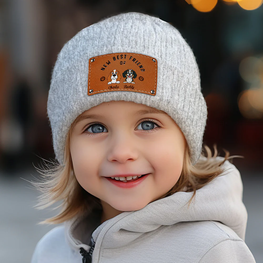 Retro Dog Friend - Personalized Custom Beanie - Image 3