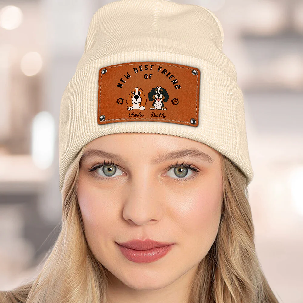 Retro Dog Friend - Personalized Custom Beanie - Image 4