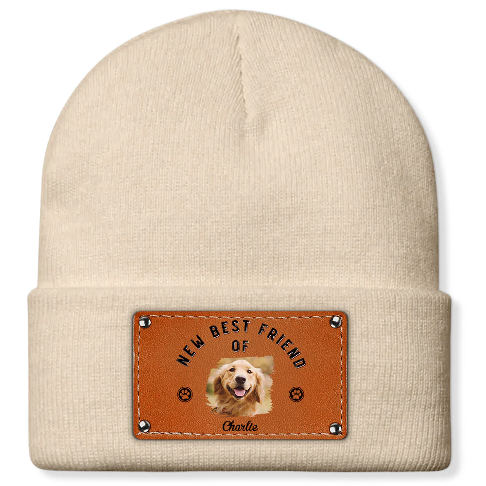 Retro Dog Friend Photo - Personalized Custom Beanie