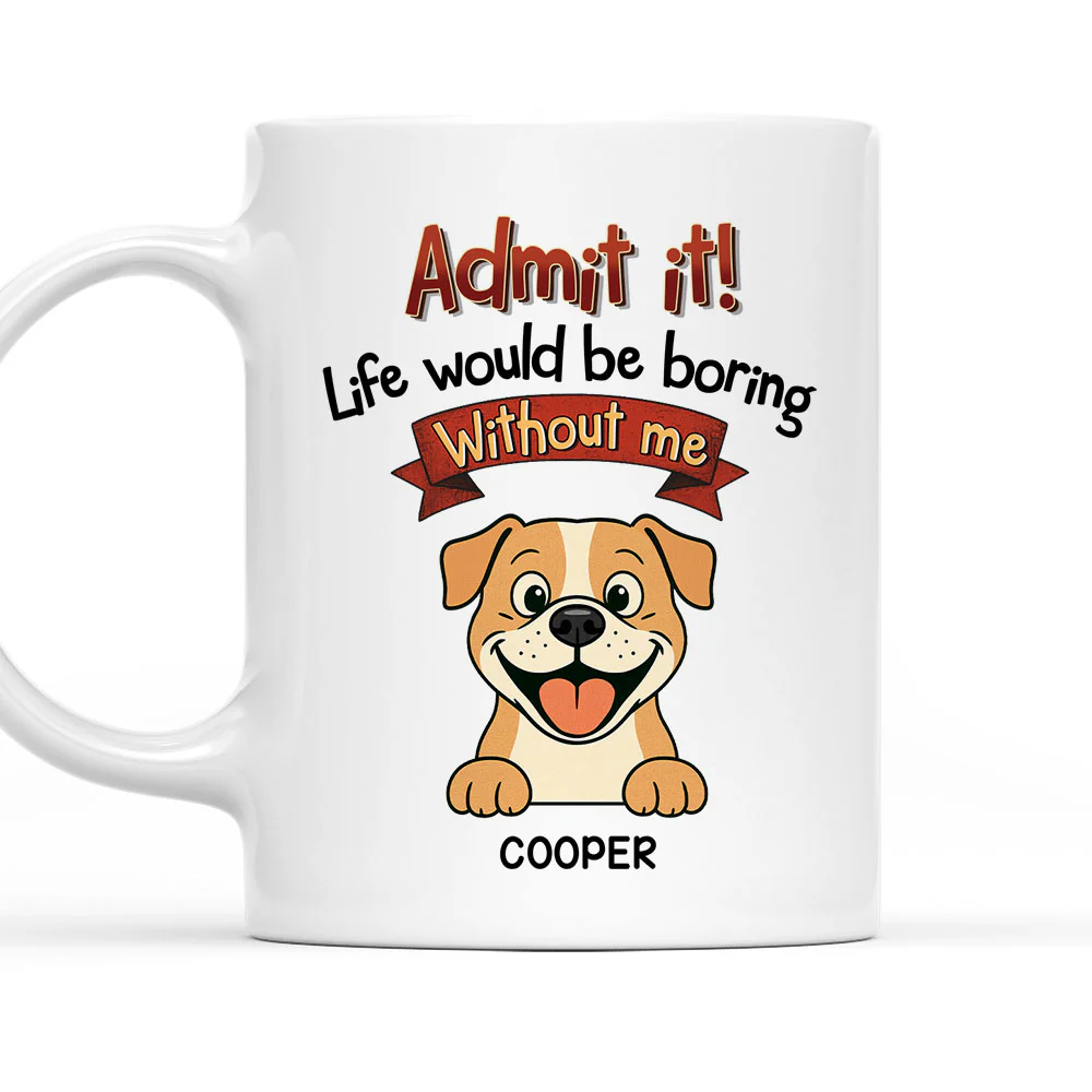 Retro Dog With Us - Personalized Custom Coffee Mug