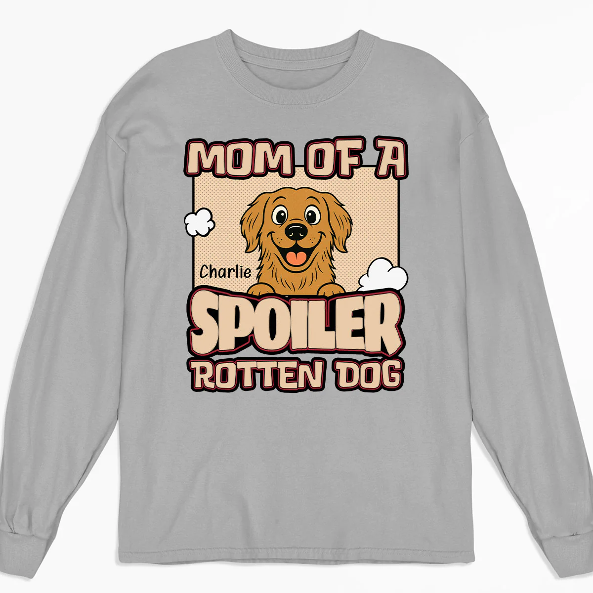 Retro Parents And Dog - Personalized Custom Long Sleeve T-Shirt