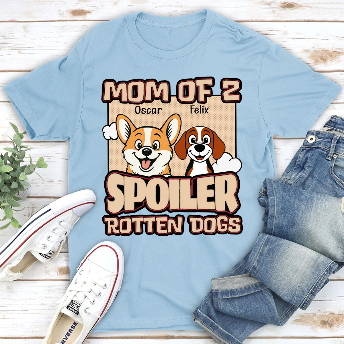 Retro Parents And Dog - Personalized Custom Unisex T-shirt - Image 4