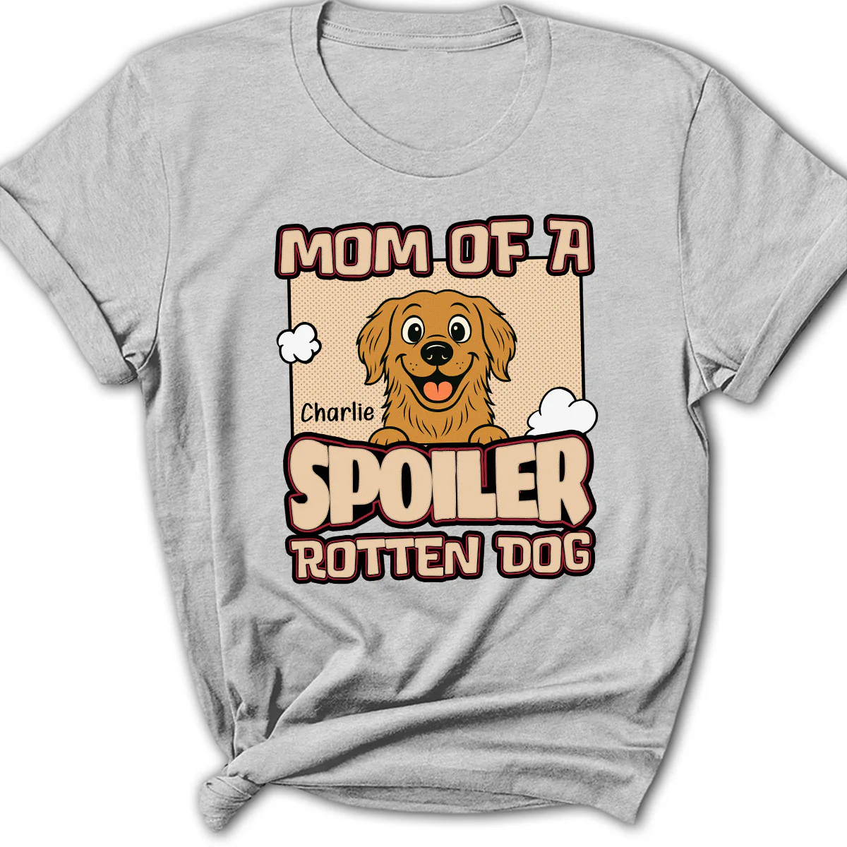 Retro Parents And Dog - Personalized Custom Women's T-Shirt - Image 2