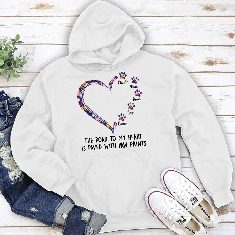 Road To Heart Pattern – Personalized Custom Hoodie - Image 4