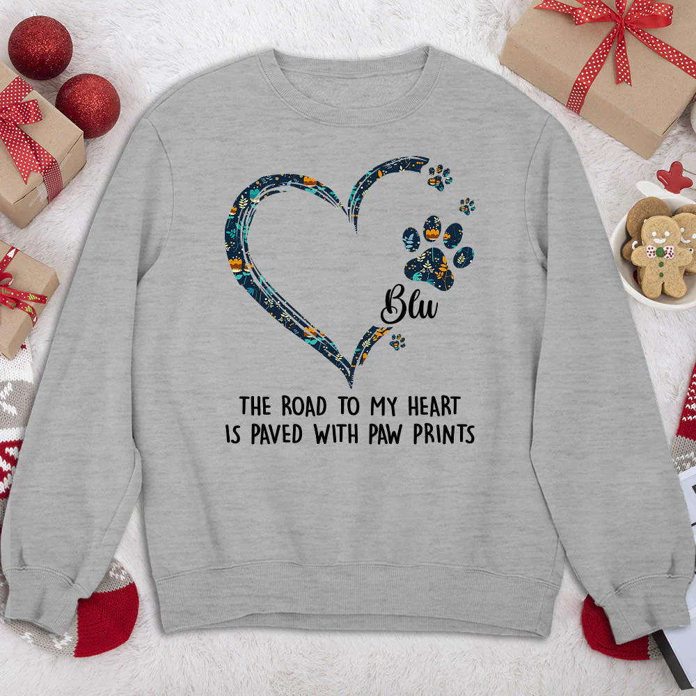 Road To Heart Pattern - Personalized Custom Sweatshirt - Image 2
