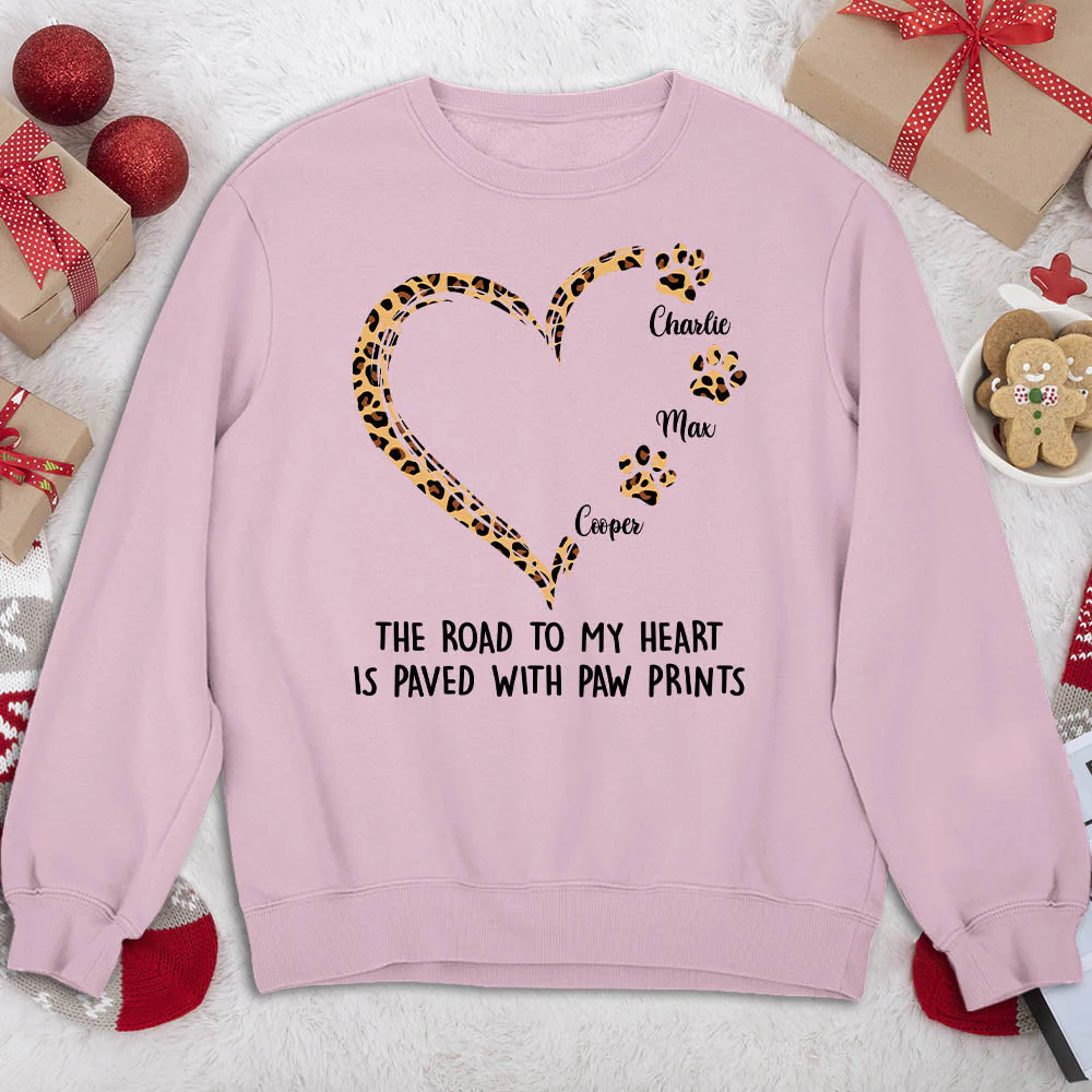 Road To Heart Pattern - Personalized Custom Sweatshirt - Image 3