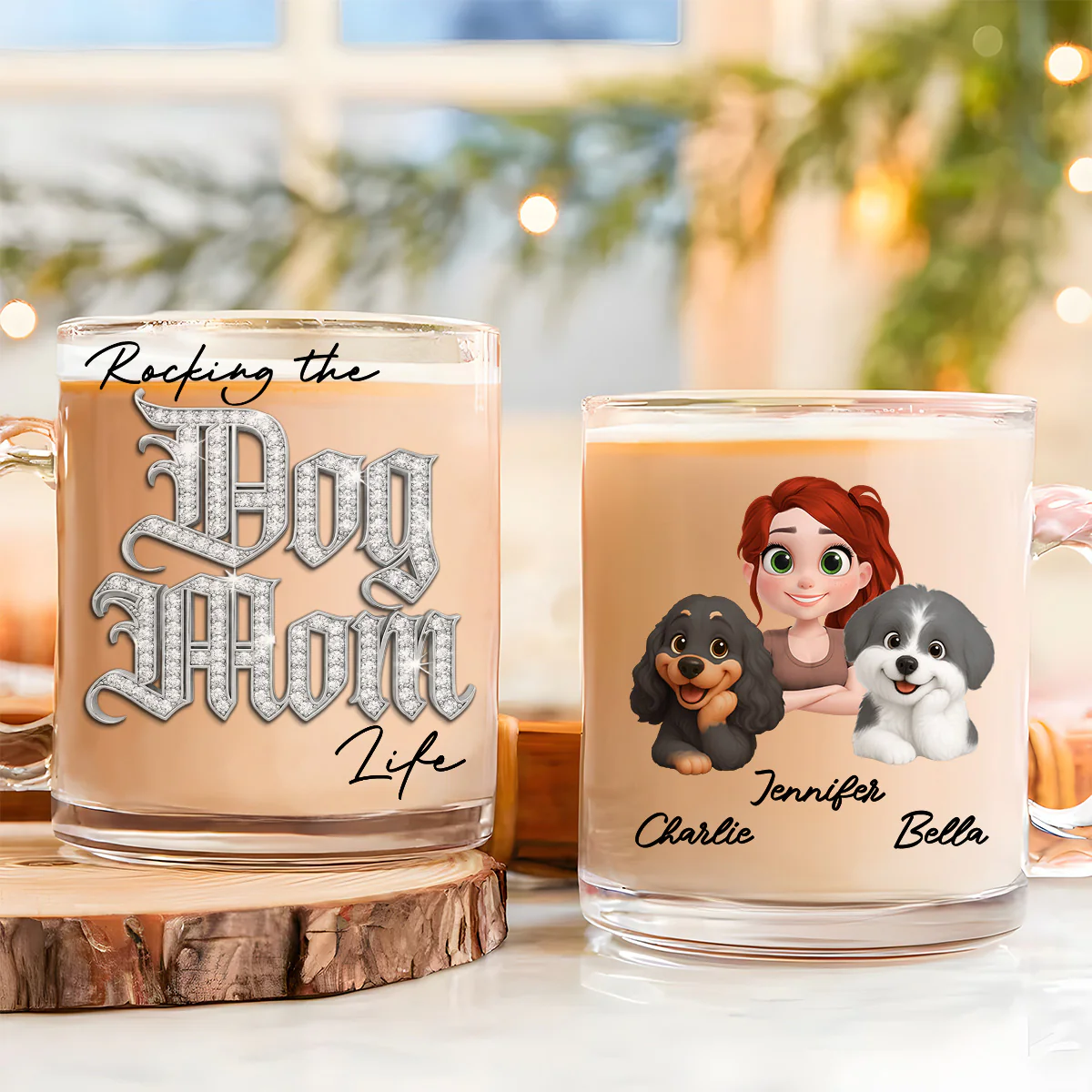 Rocking My Way - Personalized Custom 3D Effect Glass Mug - Image 2