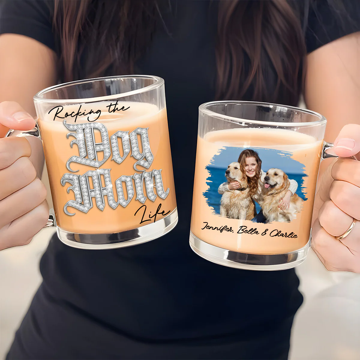 Rocking My Way Photo - Personalized Custom 3D Effect Glass Mug - Image 2