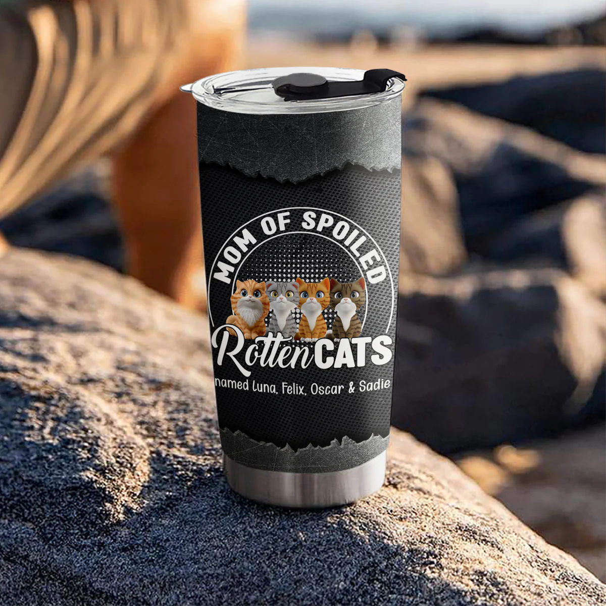 Rotten Cat Cartoon - Personalized Custom Tumbler - Image 4