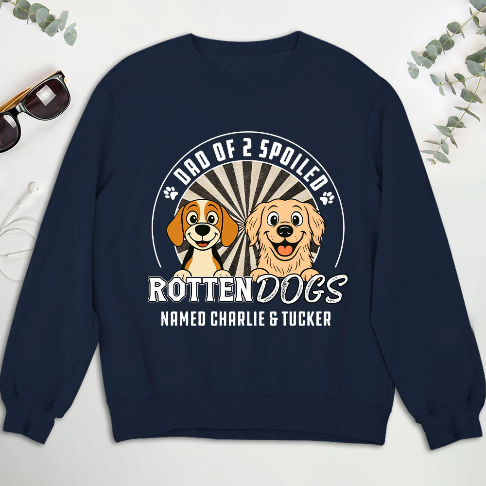 Rotten Dog Of Mom Retro - Personalized Custom Sweatshirt - Image 2