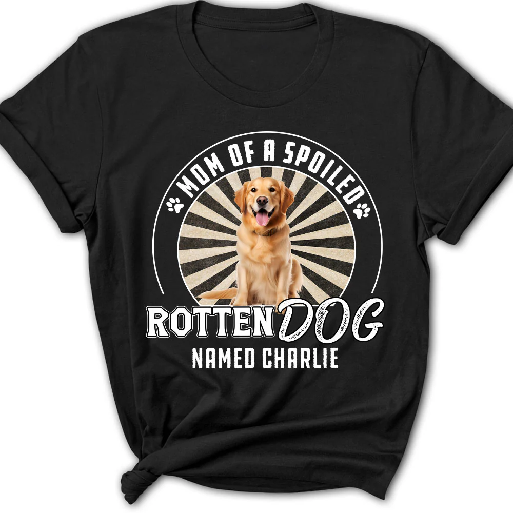 Rotten Dog Of Mom Retro Photo - Personalized Custom Women's T-Shirt