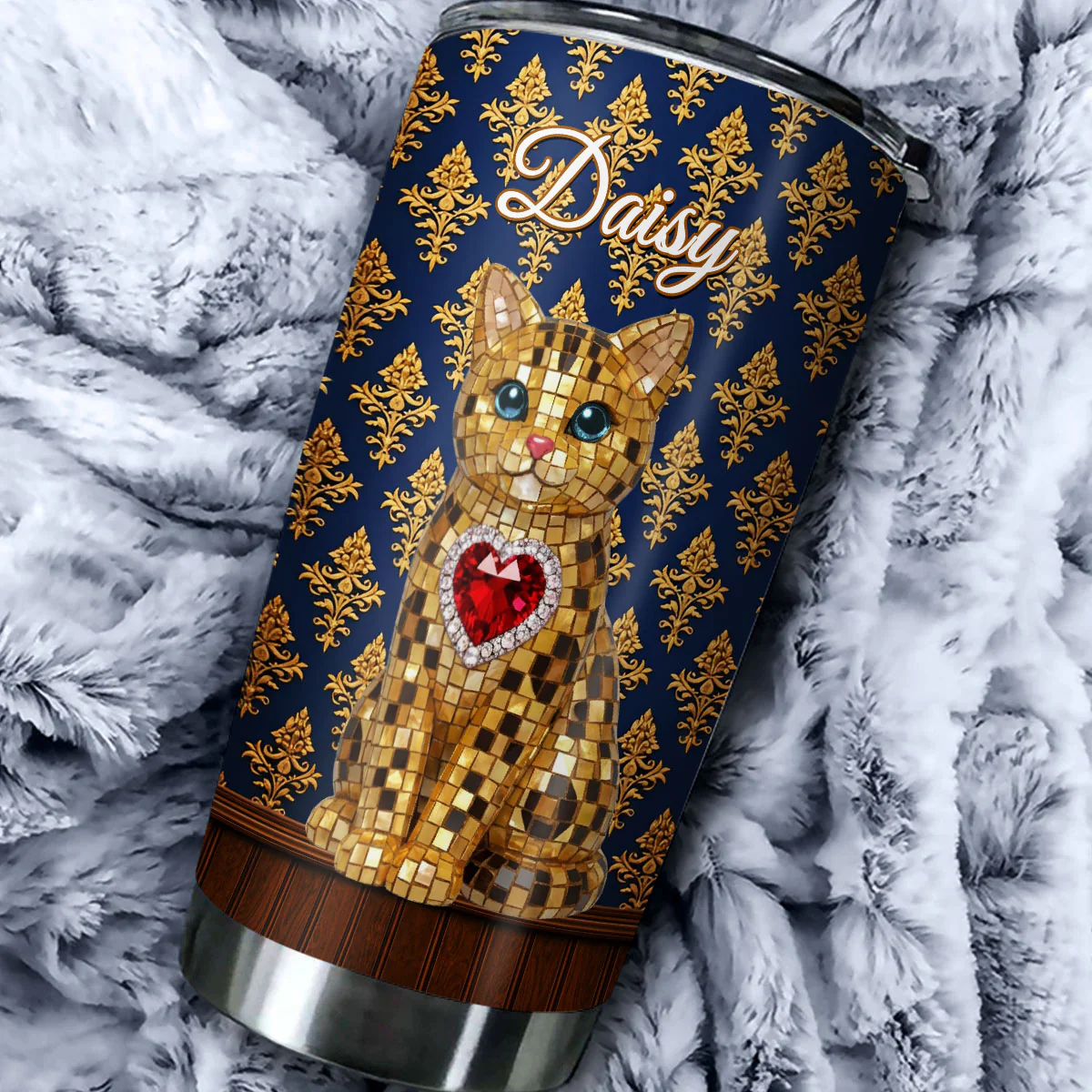 Royal Cats - Personalized Custom 3D Effect Tumbler - Image 2