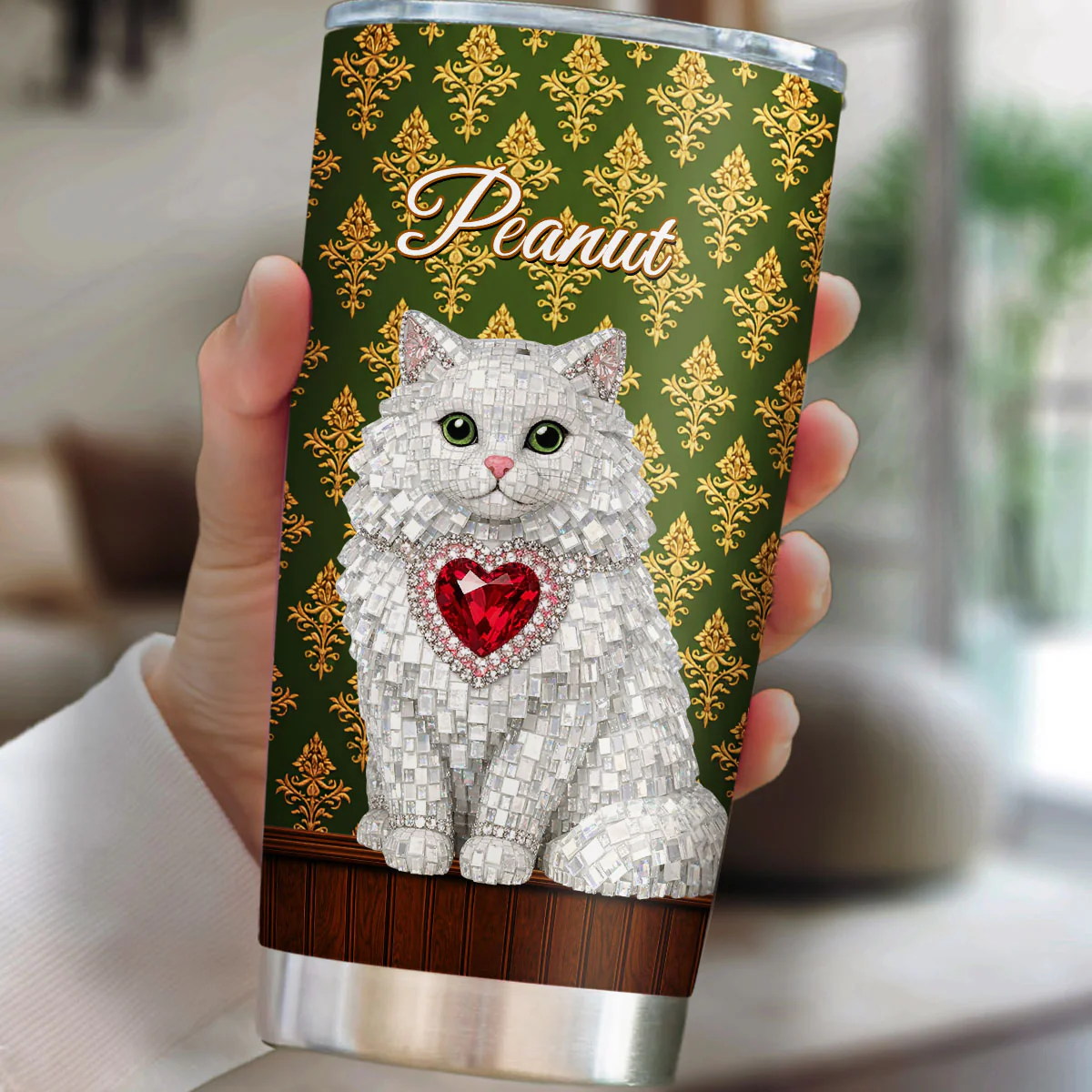 Royal Cats - Personalized Custom 3D Effect Tumbler - Image 3