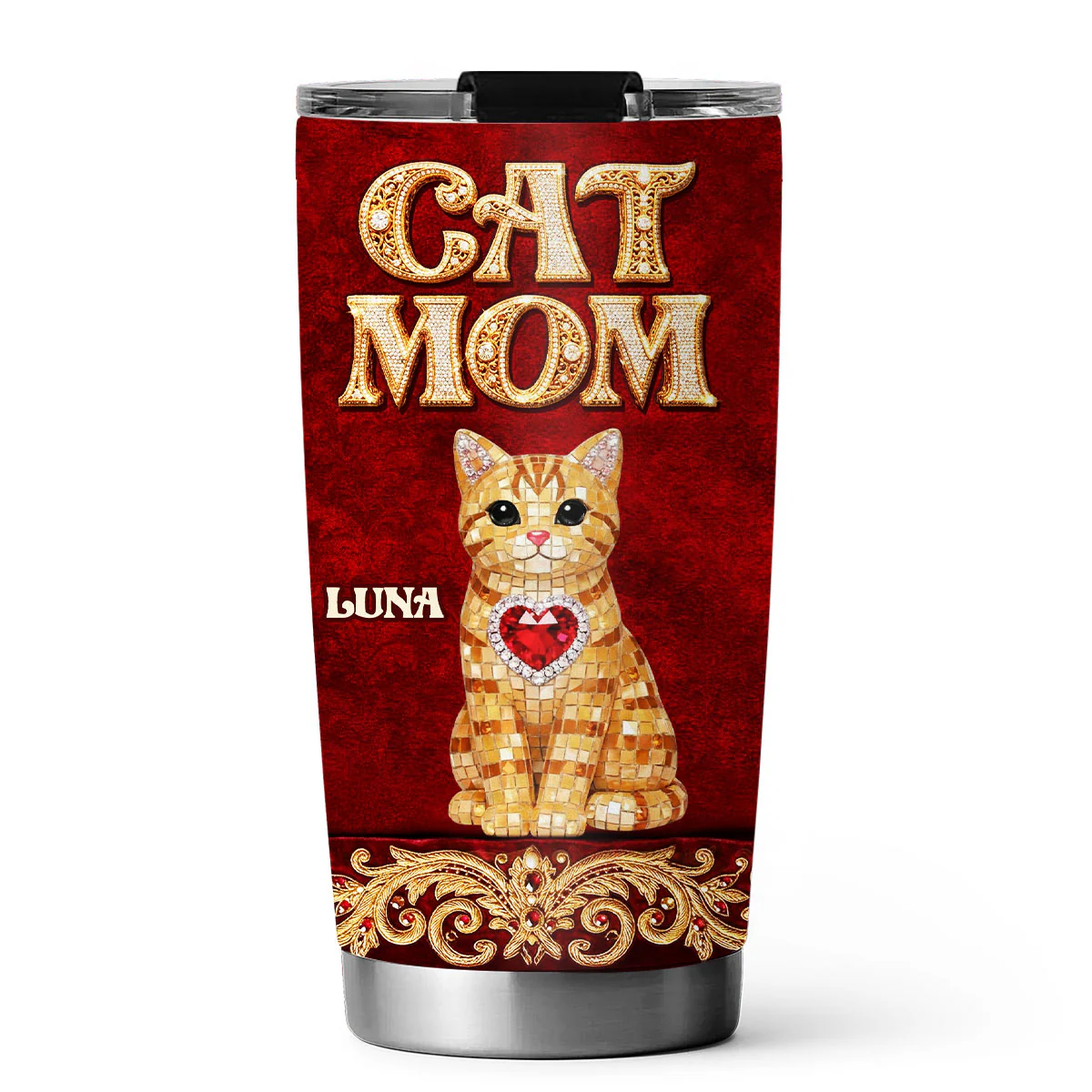 Royal Elegance - Personalized Custom 3D Effect Tumbler