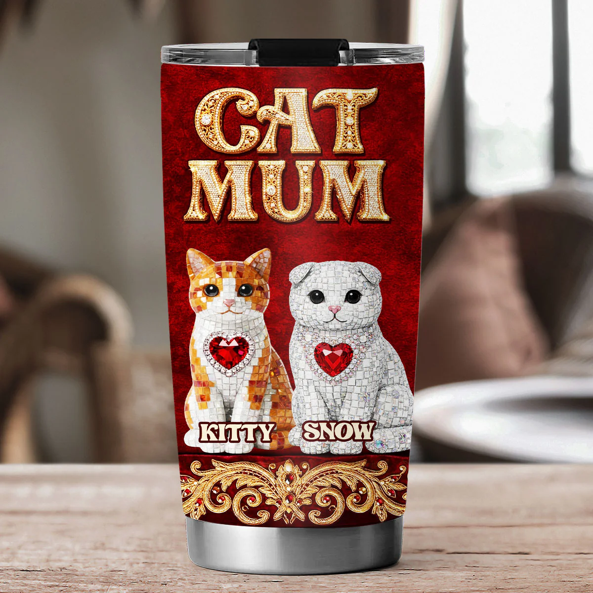 Royal Elegance - Personalized Custom 3D Effect Tumbler - Image 4