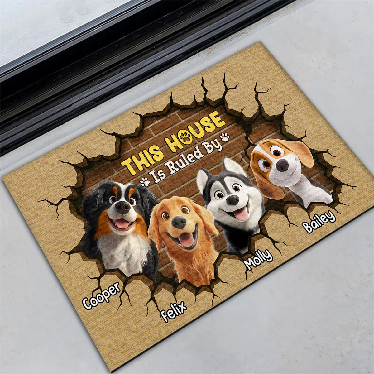 Ruled By - Personalized Custom Doormat - Image 4