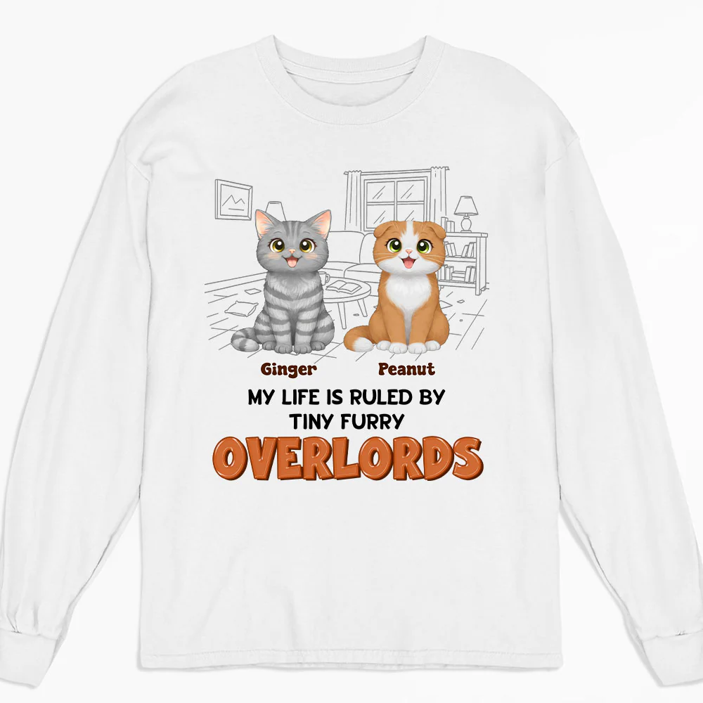 Ruled By Storybook Funny Cats - Personalized Custom Long Sleeve T-Shirt