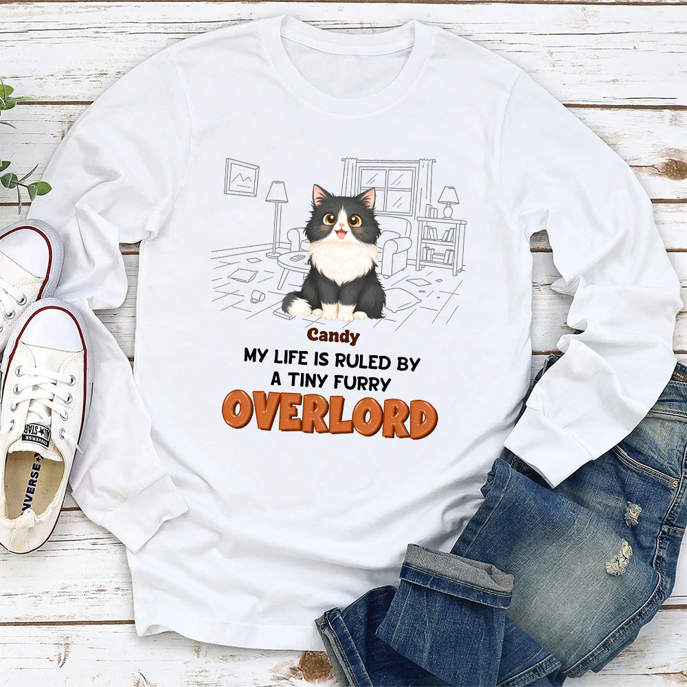 Ruled By Storybook Funny Cats - Personalized Custom Long Sleeve T-Shirt - Image 2