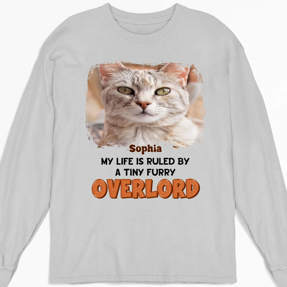 Ruled By Storybook Funny Cats Photo - Personalized Custom Long Sleeve T-Shirt - Image 3