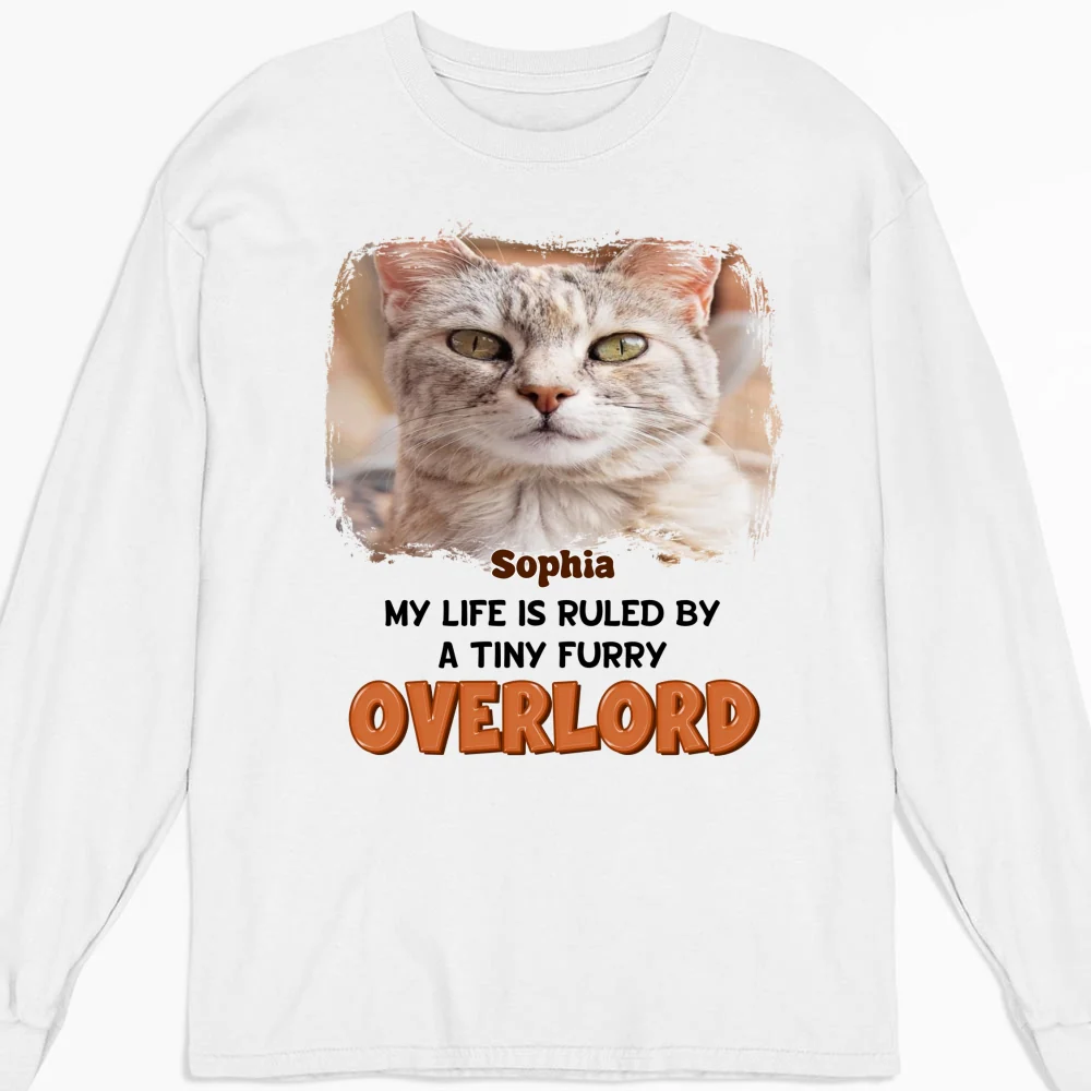 Ruled By Storybook Funny Cats Photo - Personalized Custom Long Sleeve T-Shirt - Image 4
