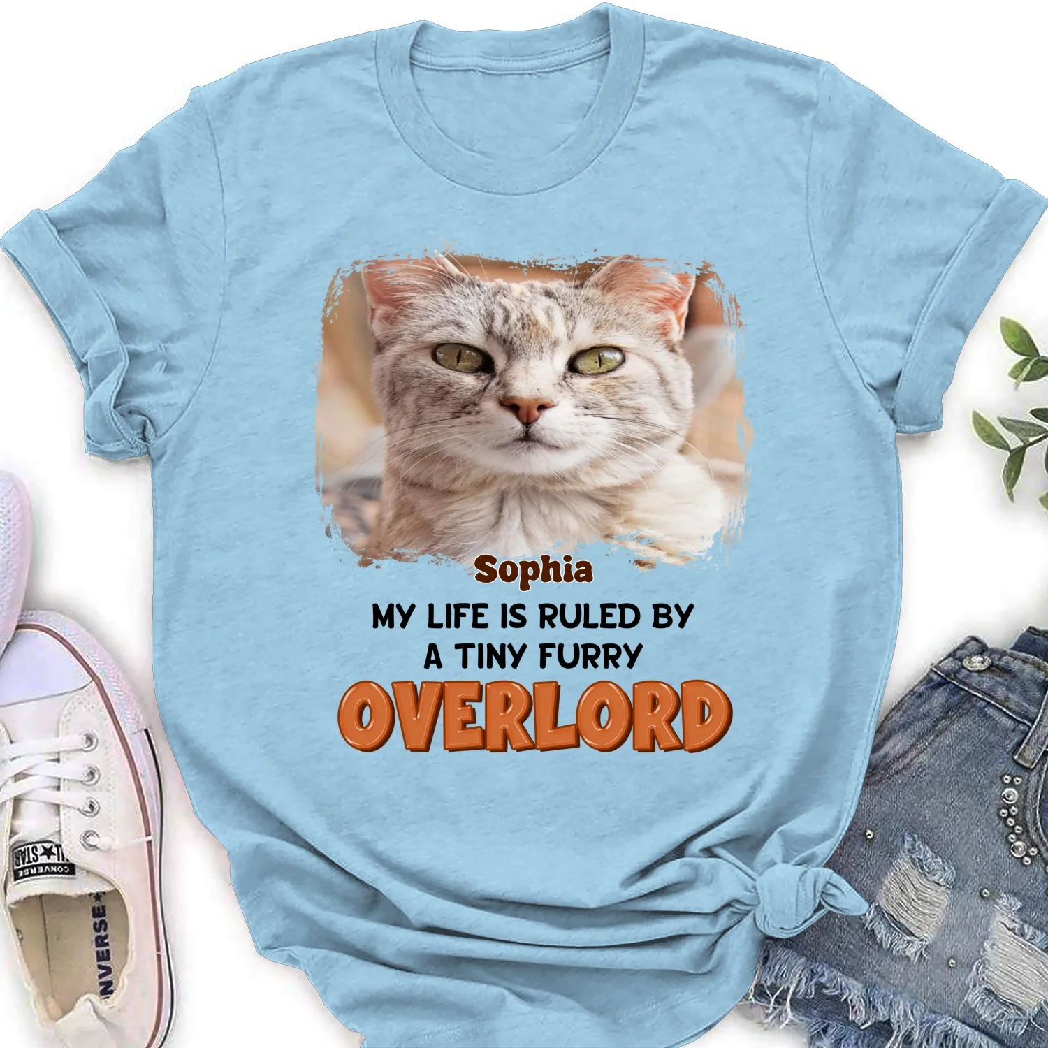 Ruled By Storybook Funny Cats Photo - Personalized Custom Women's T-Shirt - Image 6