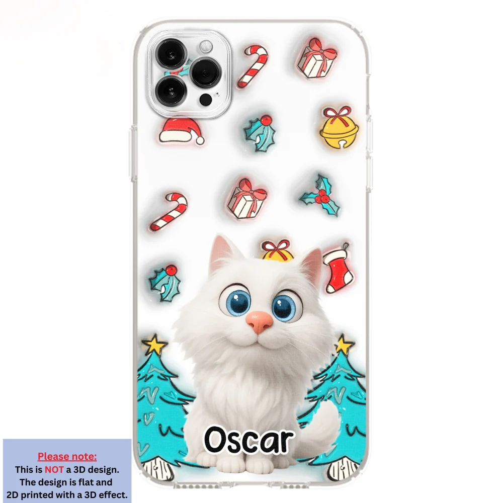 Santa Is Coming For Cats - Personalized Custom 3D Inflated Effect Phone Case - Image 10