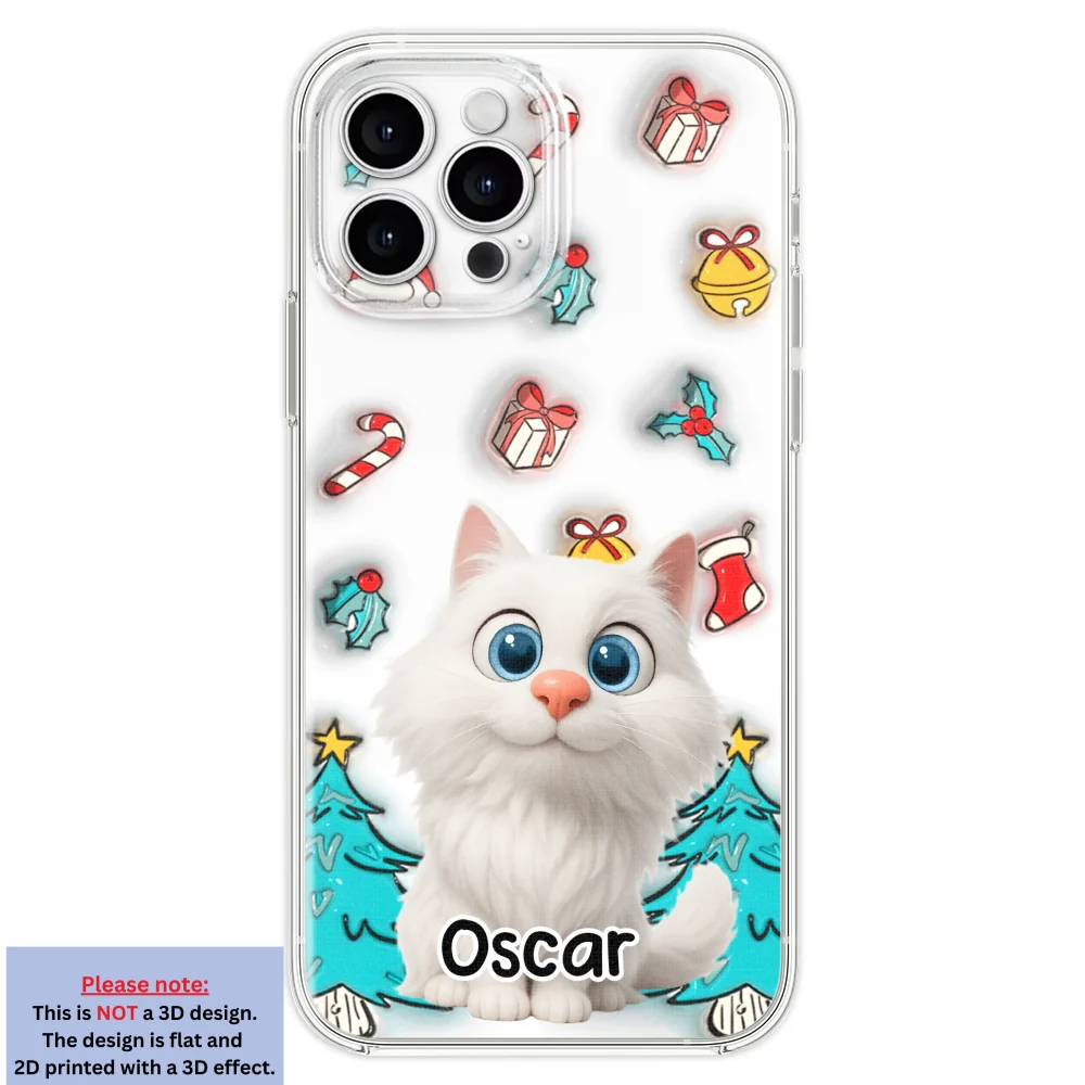 Santa Is Coming For Cats - Personalized Custom 3D Inflated Effect Phone Case - Image 20