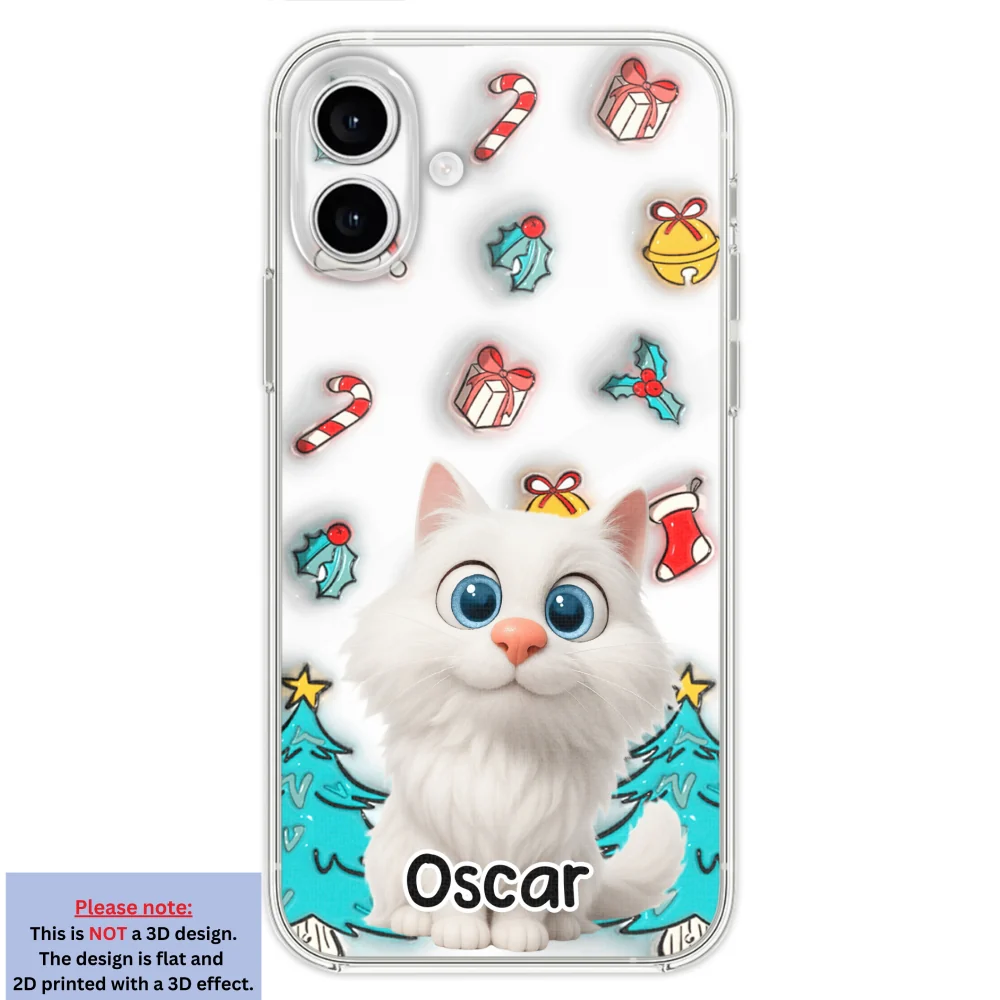 Santa Is Coming For Cats - Personalized Custom 3D Inflated Effect Phone Case - Image 24