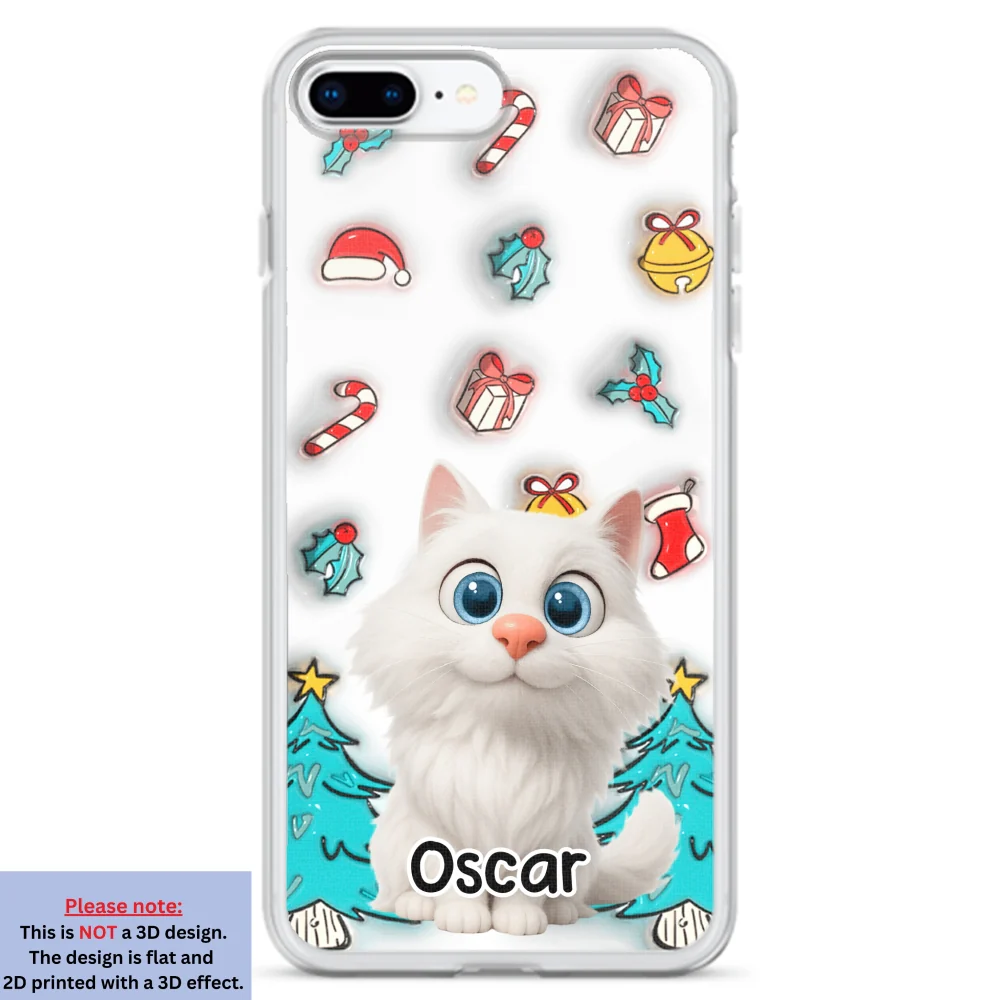 Santa Is Coming For Cats - Personalized Custom 3D Inflated Effect Phone Case - Image 5