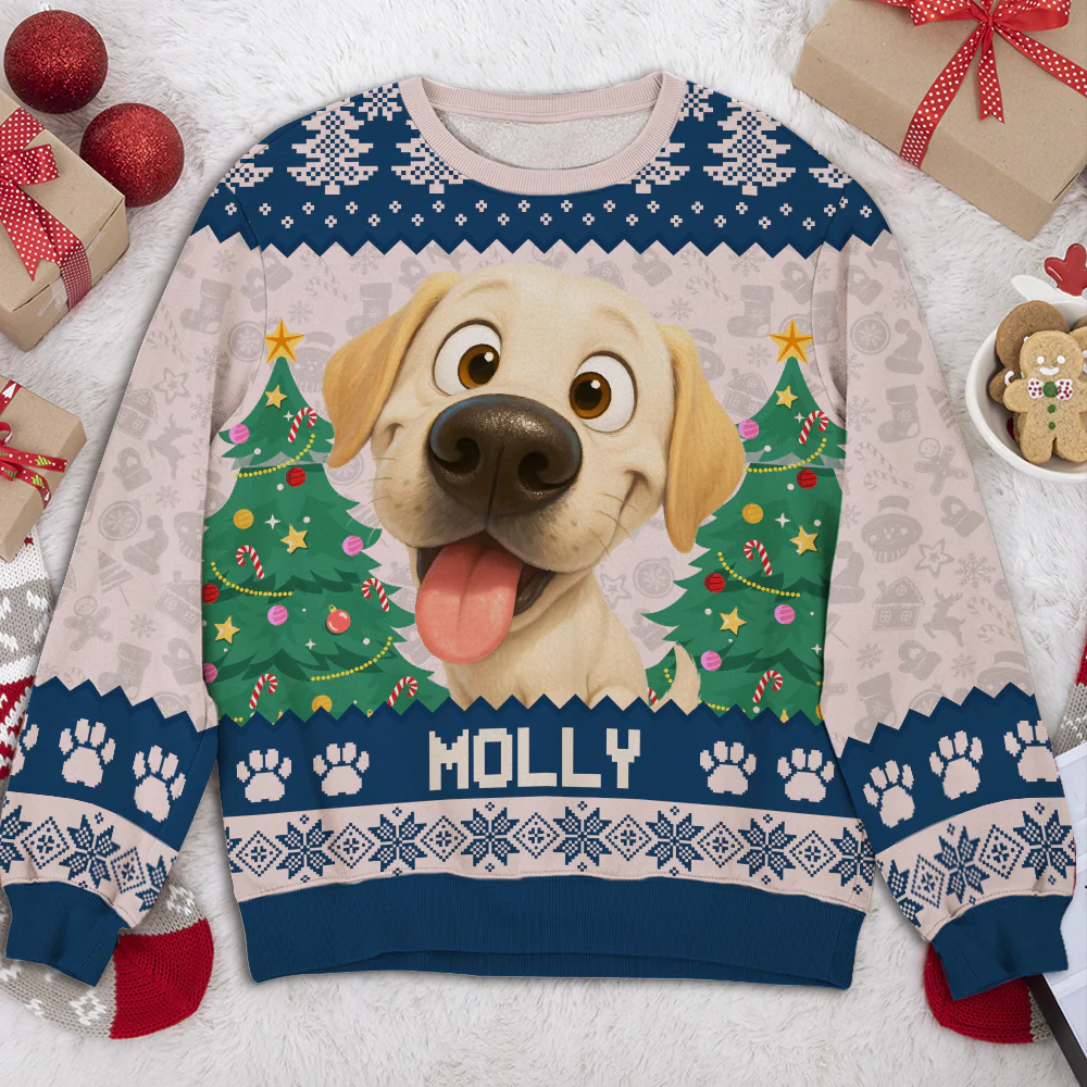 Santa Is Coming Fur Ver - Personalized Custom All-Over-Print Sweatshirt
