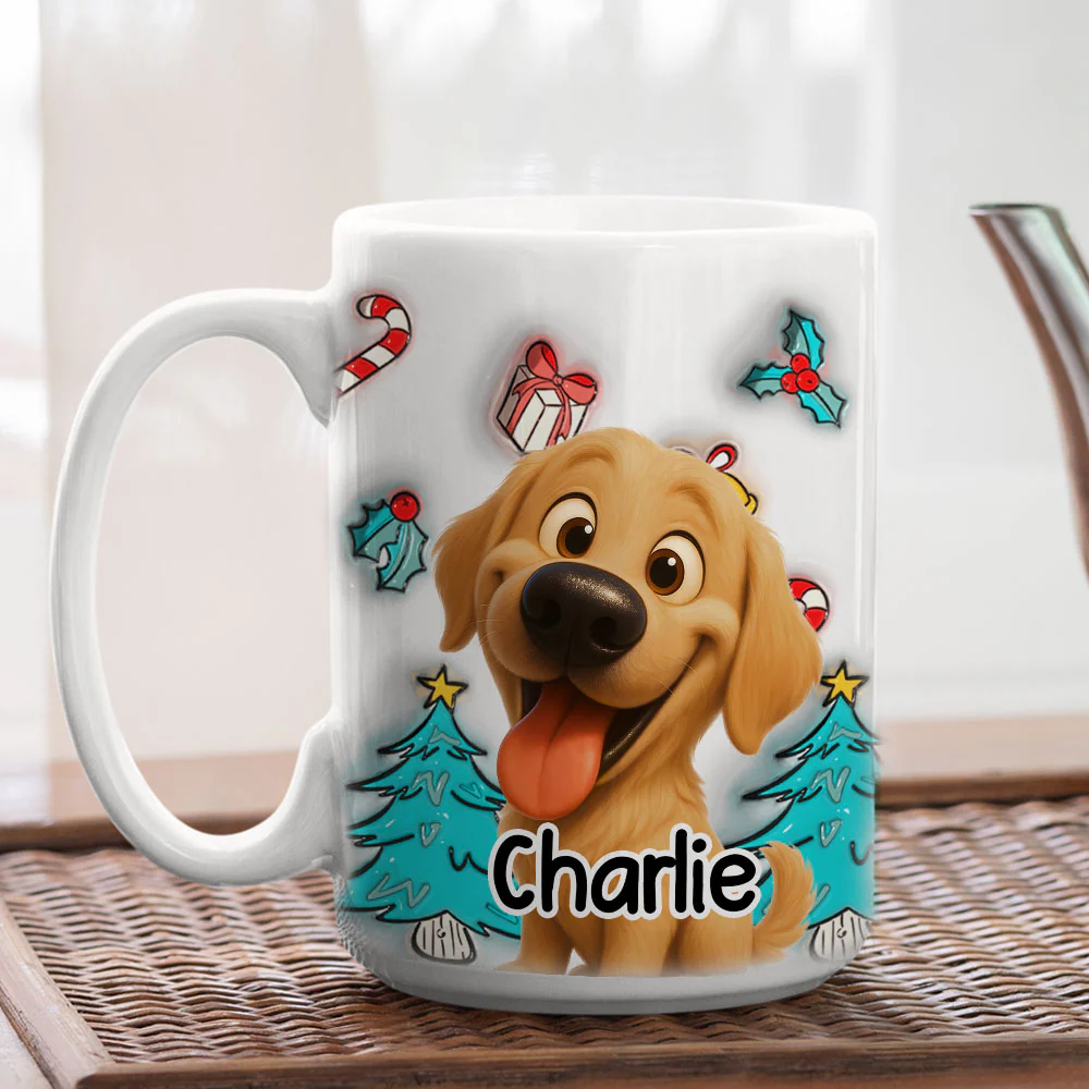 Santa Is Coming - Personalized Custom 3D Inflated Effect Mug - Image 4
