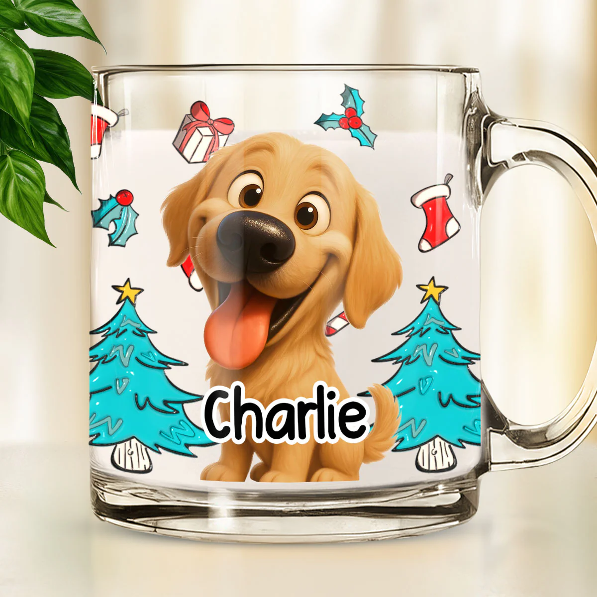 Santa Is Coming - Personalized Custom 3D Inflated Effect Glass Mug