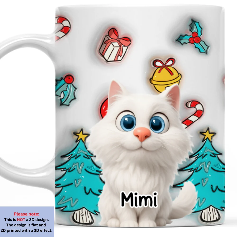 Santa Is Coming To Cats - Personalized Custom 3D Inflated Effect Mug - Image 7