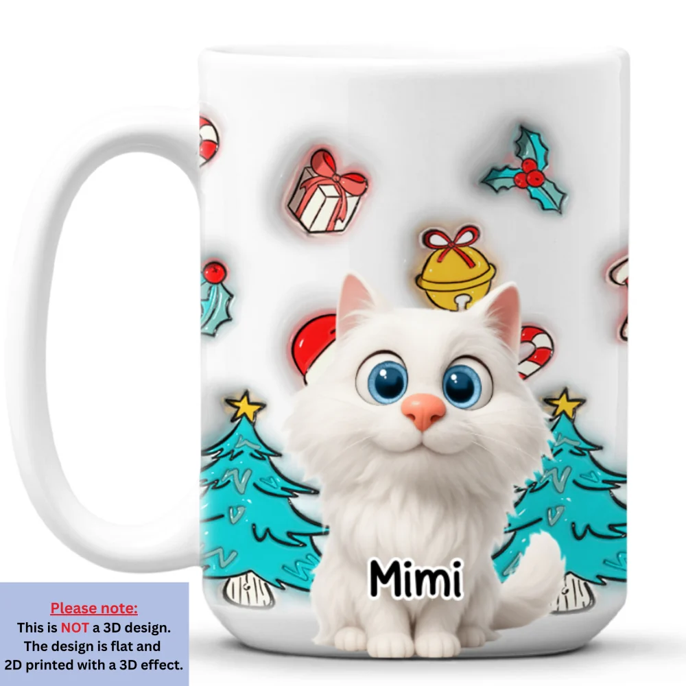 Santa Is Coming To Cats - Personalized Custom 3D Inflated Effect Mug - Image 8