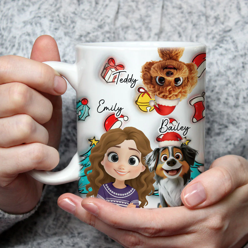 Santa Is Coming To Us - Personalized Custom 3D Inflated Effect Mug - Image 3