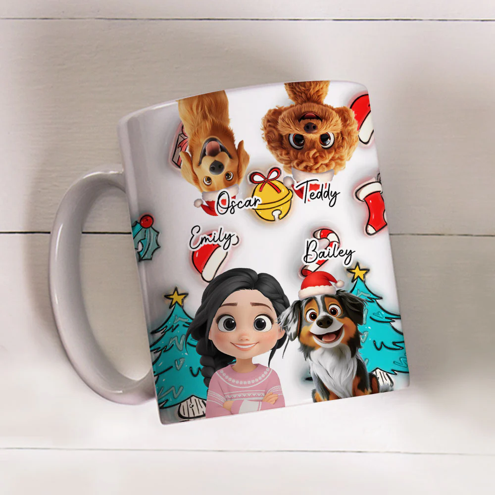 Santa Is Coming To Us - Personalized Custom 3D Inflated Effect Mug - Image 4