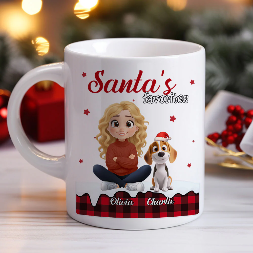 Santa Loves You So Do I - Personalized Custom Coffee Mug - Image 3