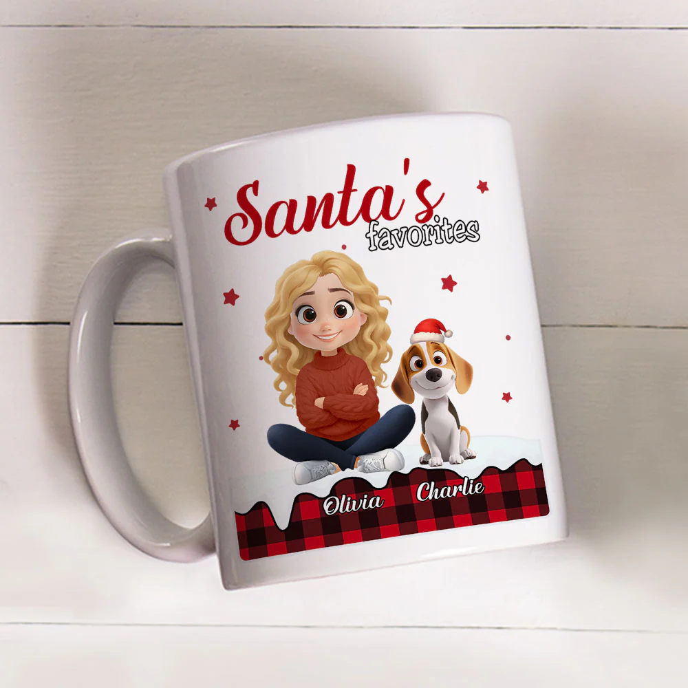 Santa Loves You So Do I - Personalized Custom Coffee Mug - Image 4