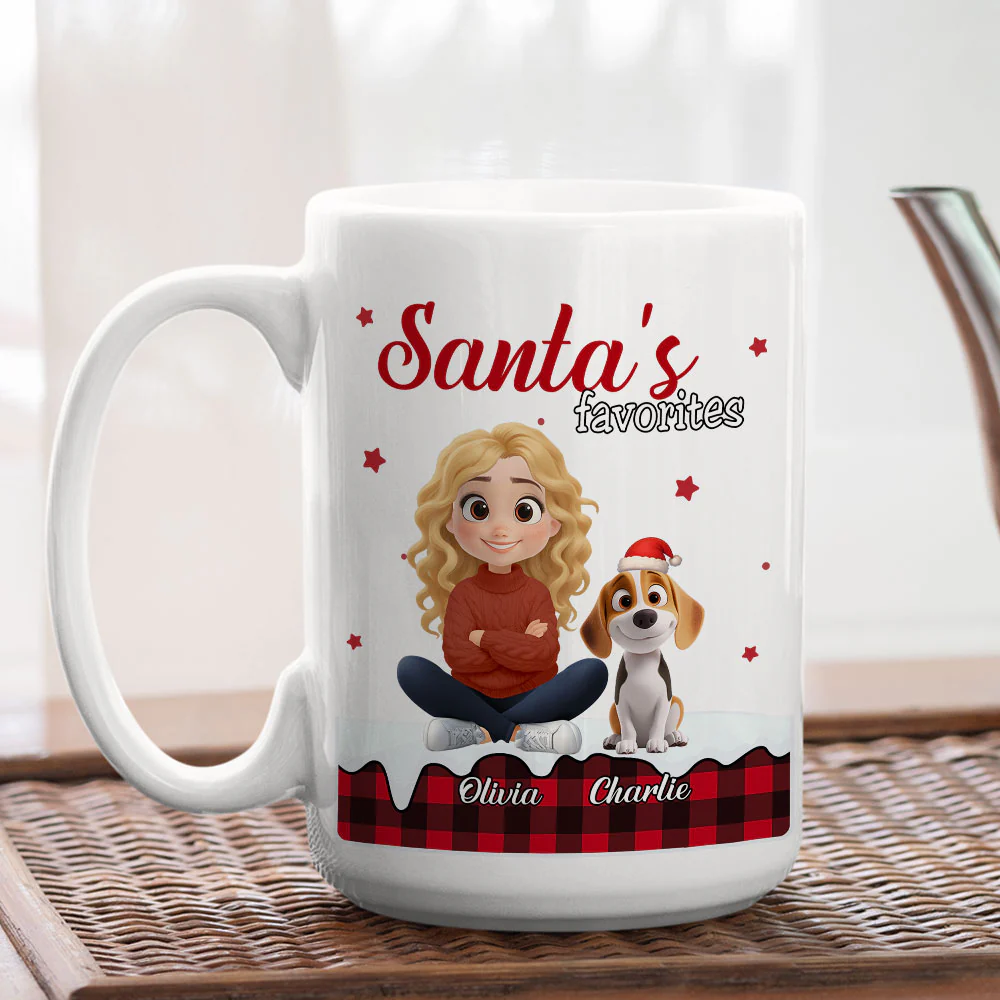 Santa Loves You So Do I - Personalized Custom Coffee Mug - Image 6